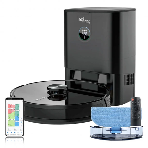 Eziclean Robot aspirateur laveur avec base aspirante I-Bot Z7 Smart (IBotZ7Smart)