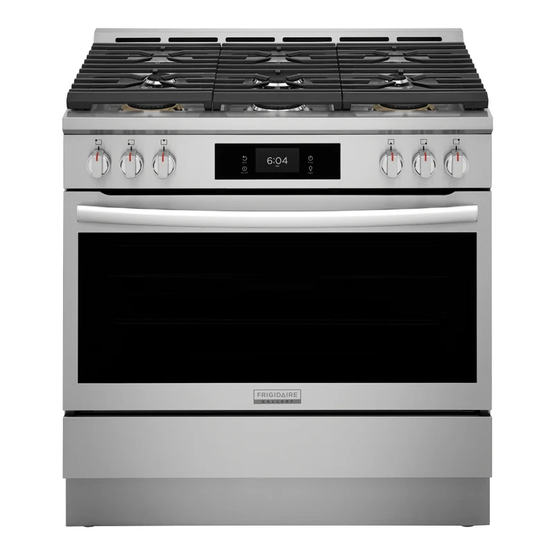 Cuisinière au gaz 36 po, 4,6 pi³ Inox avec Convection totale, Air Fry et Nettoyage à la vapeur