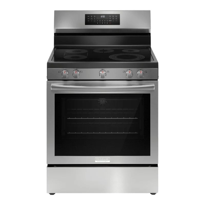 Cuisinière électrique 30 po, 5,3 pi³ Inox avec Convection totale, Air Fry et Air Sous Vide