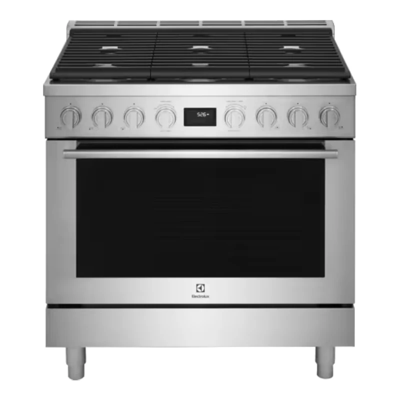 Cuisinière au gaz 36 po, 4,4 pi³ Inox avec Brûleurs doubles, Convection et Rôtissage