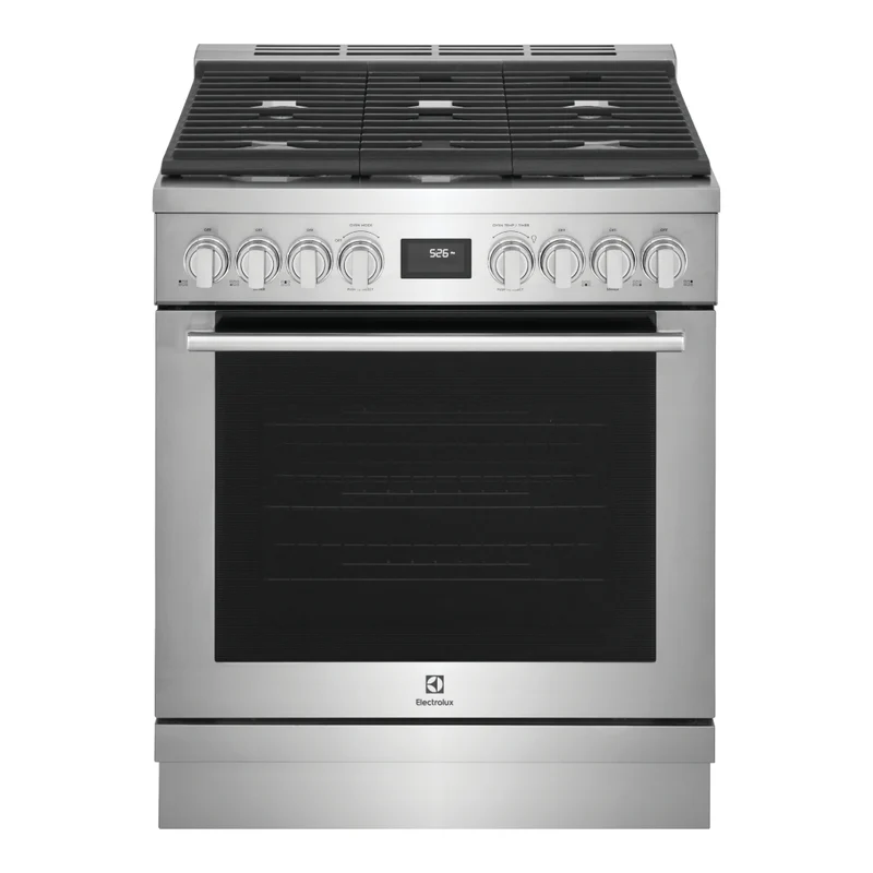 Cuisinière au gaz 30 po, 4,5 pi³ Inox avec Convection, Grillage et Rôtissage