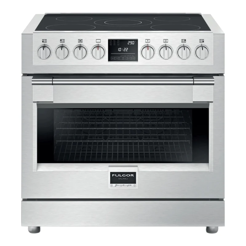 Cuisinière à induction 36 po, 5,7 pi³ Inox avec Zone Dual Max Power et Convection double - Sofia Pro