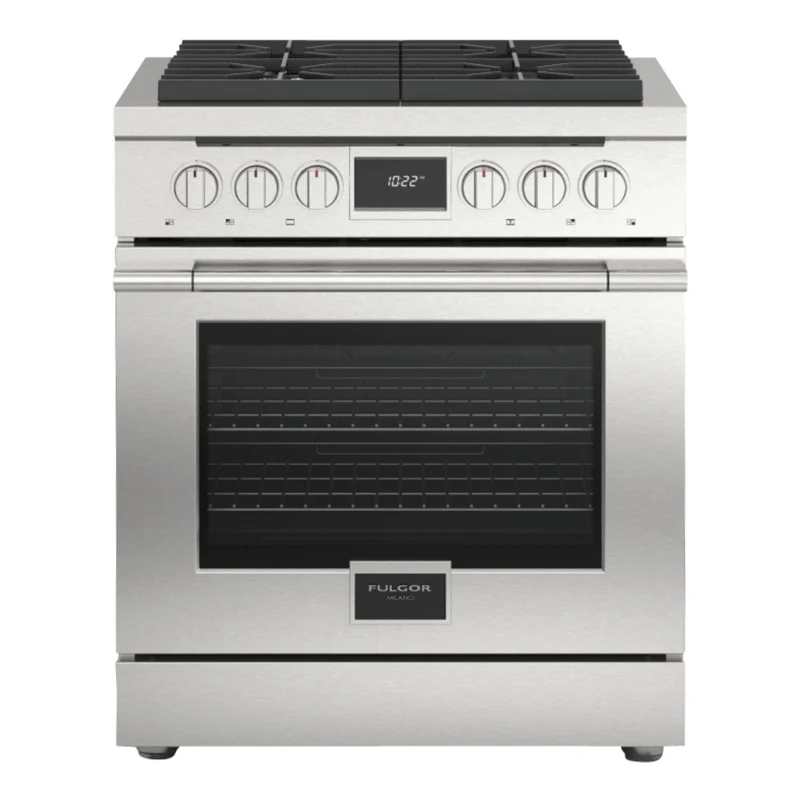 Cuisinière biénergie 30 po, 4,4 pi³ Inox avec Brûleurs Crescendo et Convection double - Accento