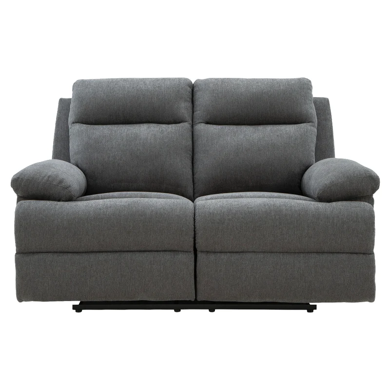 Causeuse inclinable en tissu chenille gris charcoal - Side-Swipe