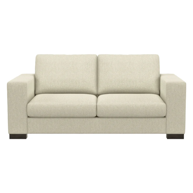 Causeuse stationnaire en tissu beige - Tennyson
