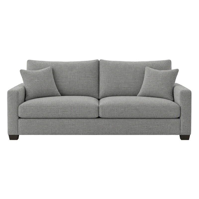 Sofa-lit en tissu gris avec matelas 54 po - Addison