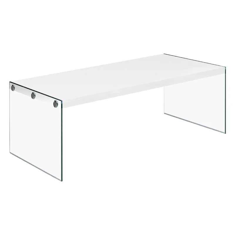 Table basse en MDF/stratifié et verre trempé - I 3054-3230-3286