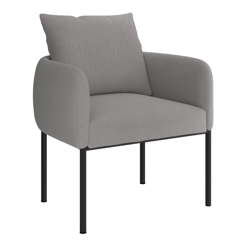 Fauteuil d'appoint en tissu gris - Zana