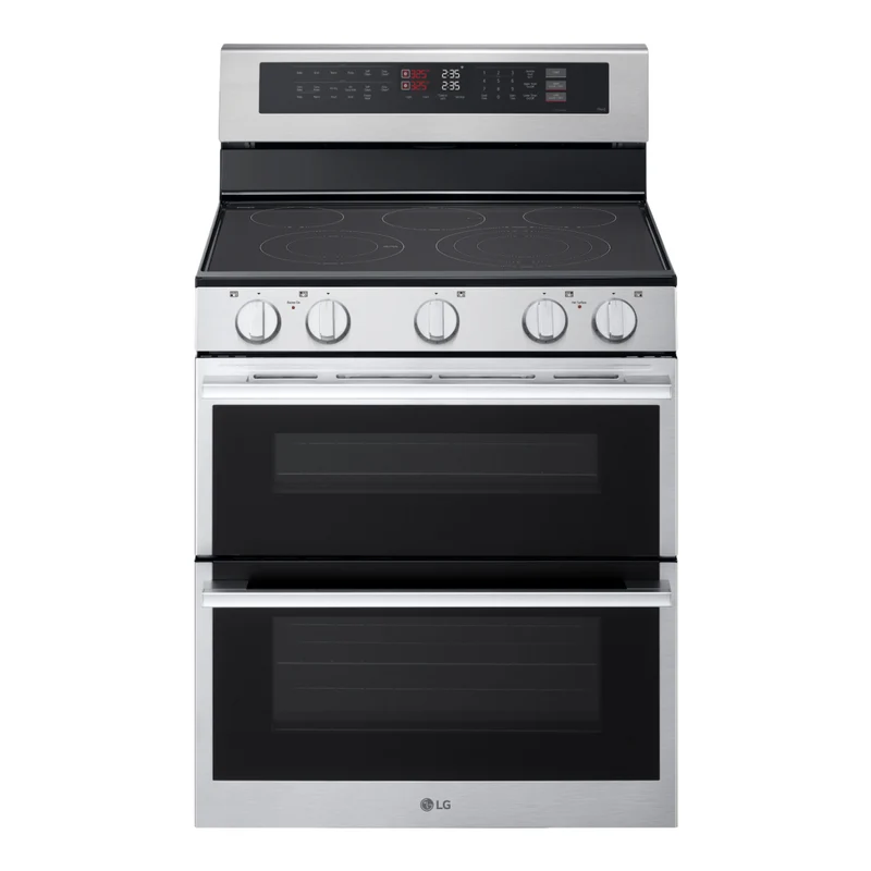Cuisinière électrique four double 30 po, 7,3 pi³ Inox avec Convection ProBake®, WideView™ et Wi-Fi