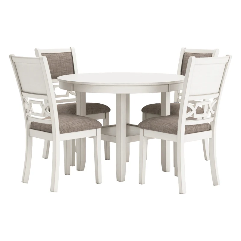 Ensemble de salle à manger avec 4 chaises d'une assise rembourrée - Erinberg