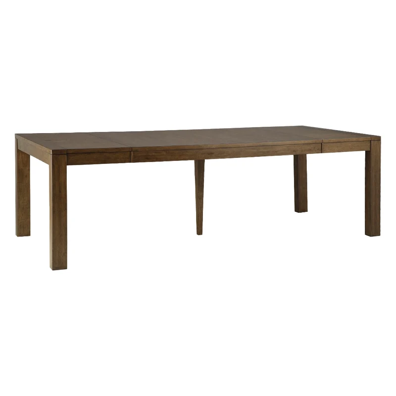 Table de salle à manger extensible en bois/placage d'eucalyptus brun - Baskinger