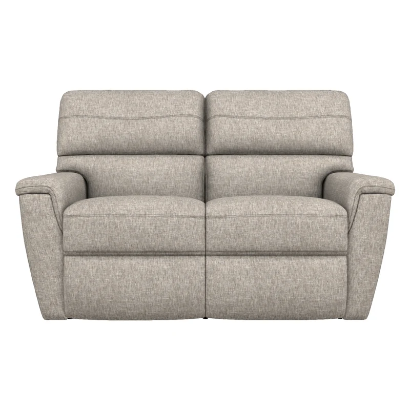 Causeuse inclinable motorisée en tissu beige avec télécommandes sans fil - Ava Motion