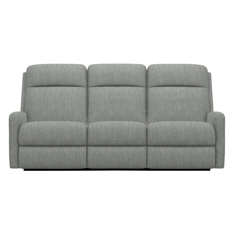 Sofa inclinable motorisé en tissu gris avec télécommandes sans fil - Finley