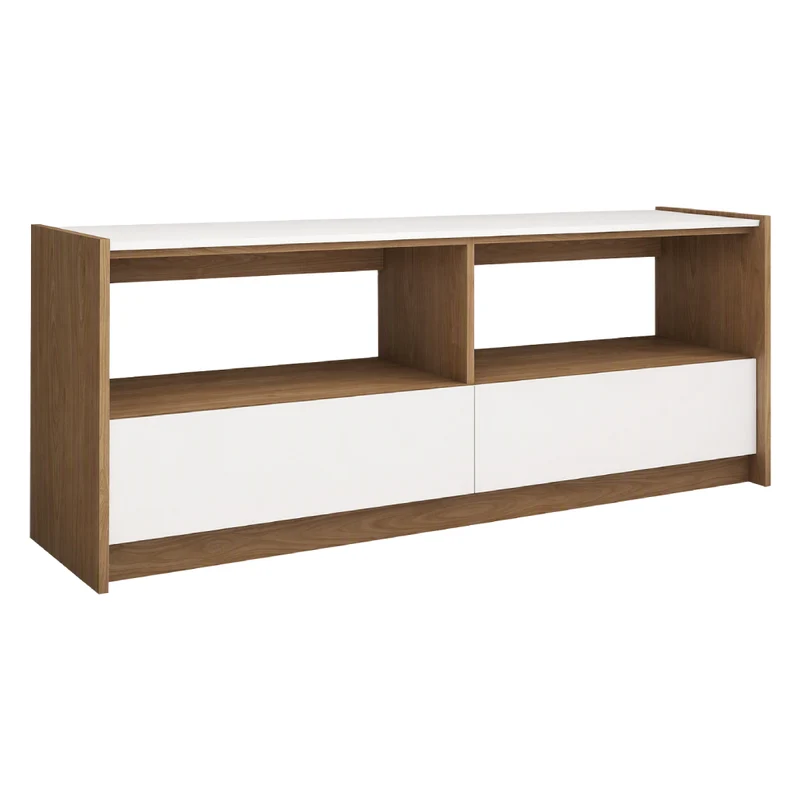 Meuble de télévision en placage/MDF bicolore avec 2 tiroirs - 2021TV
