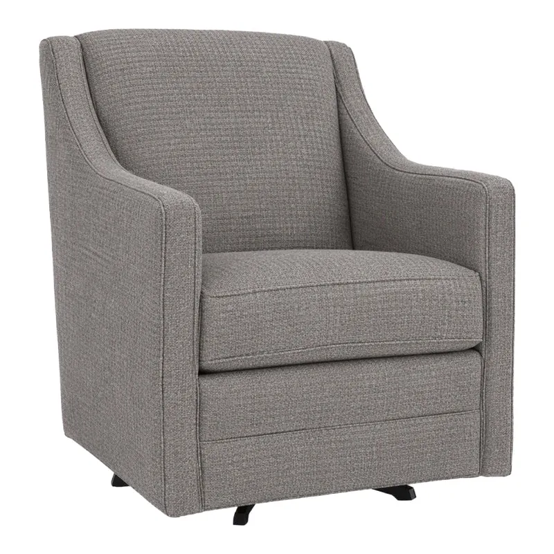 Fauteuil pivotant en tissu gris