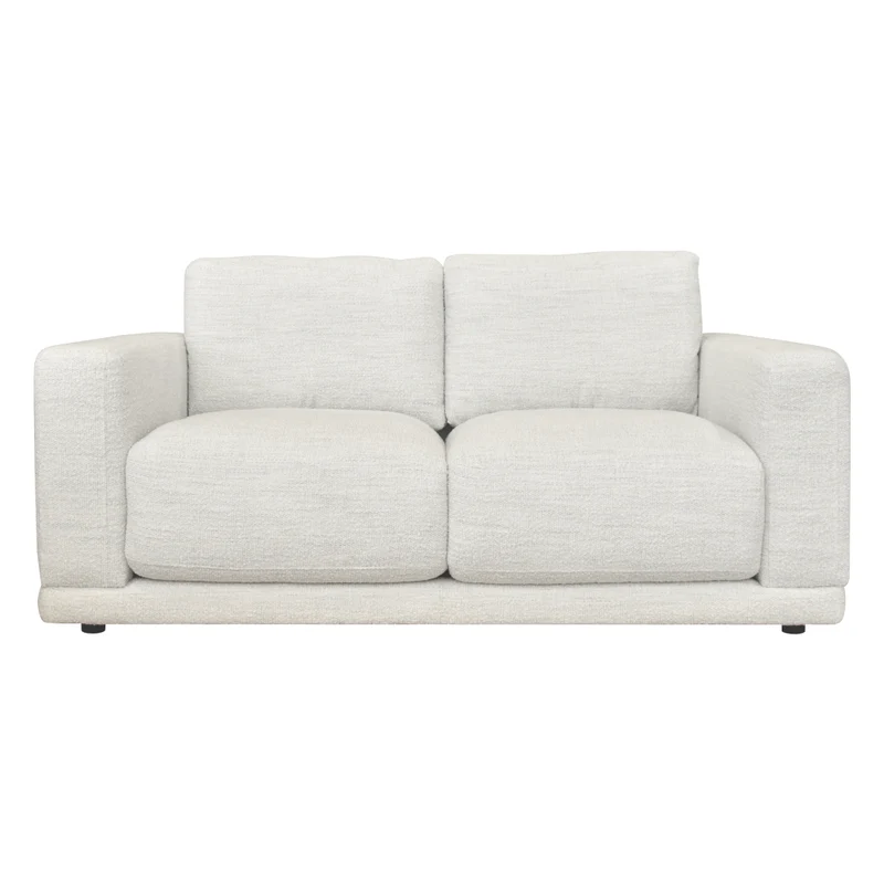 Causeuse en tissu blanc
