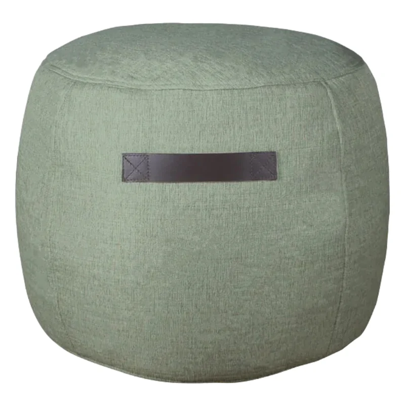 Pouf en tissu vert sauge - Dool