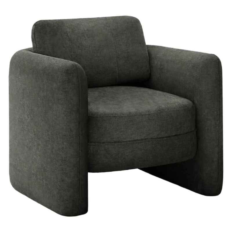 Fauteuil en tissu noir - Moore