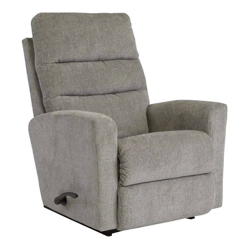 Fauteuil berçant et inclinable en tissu gris - Liam