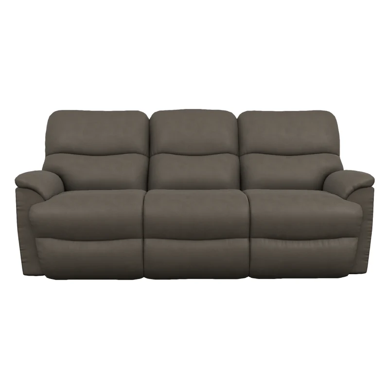 Sofa inclinable motorisé en cuir gris foncé avec ports USB intégrés - Trouper