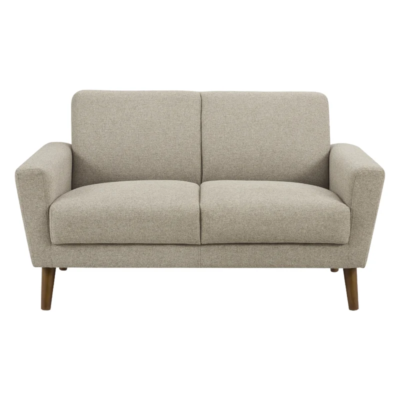Causeuse en tissu brun clair