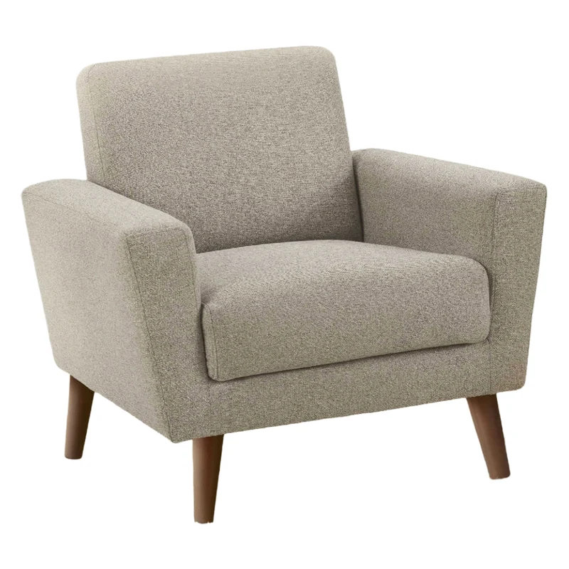 Fauteuil d'appoint en tissu brun clair
