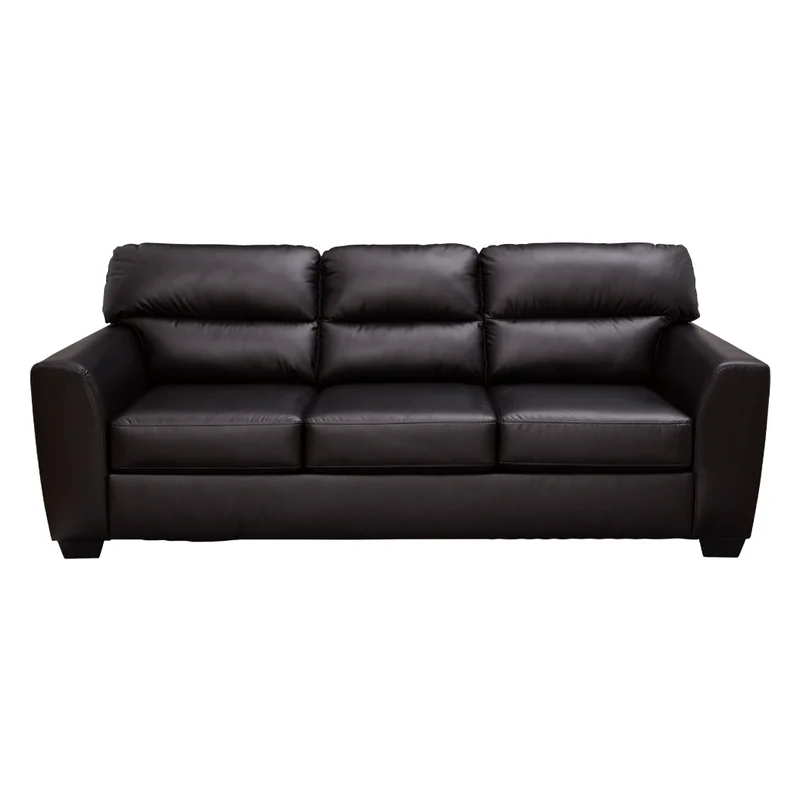 Sofa aspect cuir noir - Glennbre