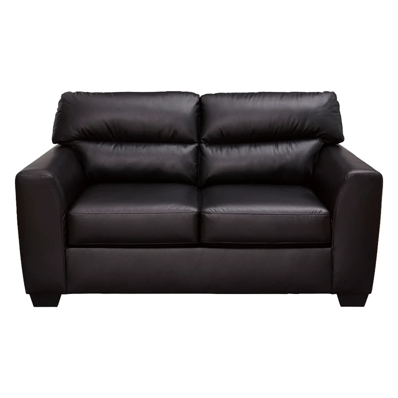 Causeuse aspect cuir noir - Glennbre