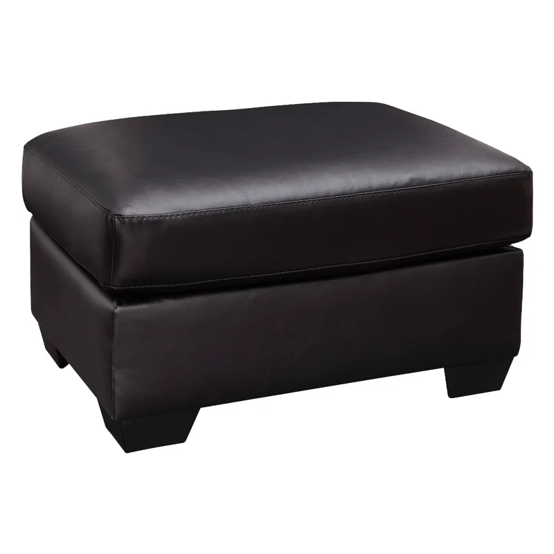 Ottoman aspect cuir noir - Glennbre