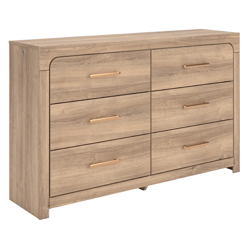 Bureau à 6 tiroirs en bois/MDF tan - Kinlanni