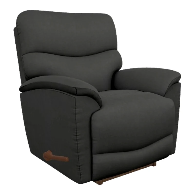 Fauteuil berçant et inclinable aspect cuir noir - Trouper