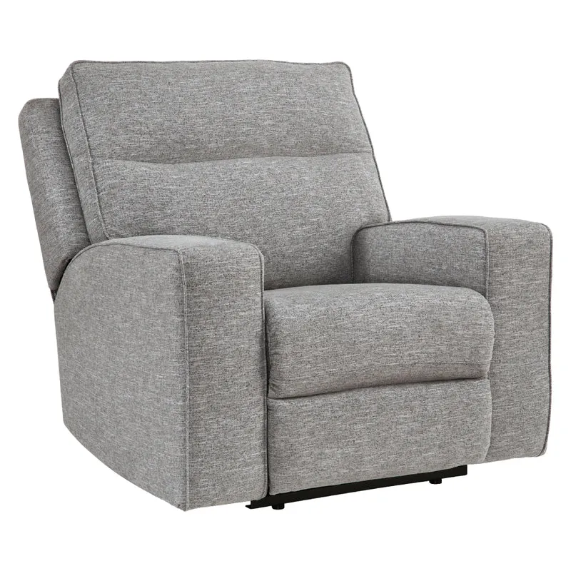Fauteuil inclinable motorisé zéro gravité en tissu Nuvella gris pâle - Biscoe