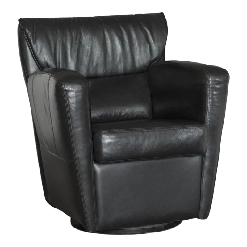 Fauteuil d'appoint berçant et pivotant en cuir - Cup