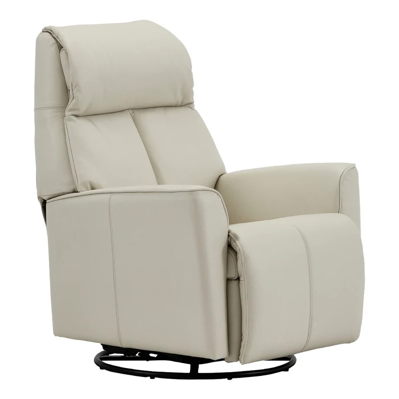 Fauteuil berçant, pivotant et inclinable motorisé en cuir - 2581