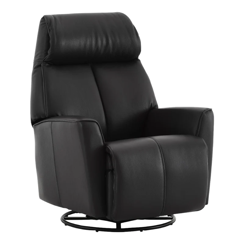 Fauteuil berçant, pivotant et inclinable motorisé en cuir - 2580