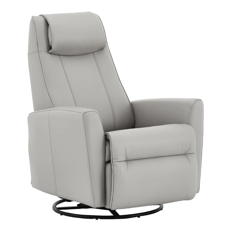Fauteuil berçant, pivotant et inclinable motorisé en cuir - 2560