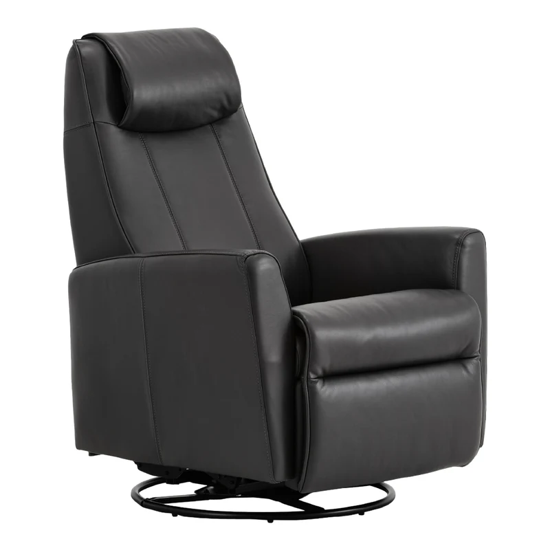 Fauteuil berçant, pivotant et inclinable motorisé en cuir - 2561