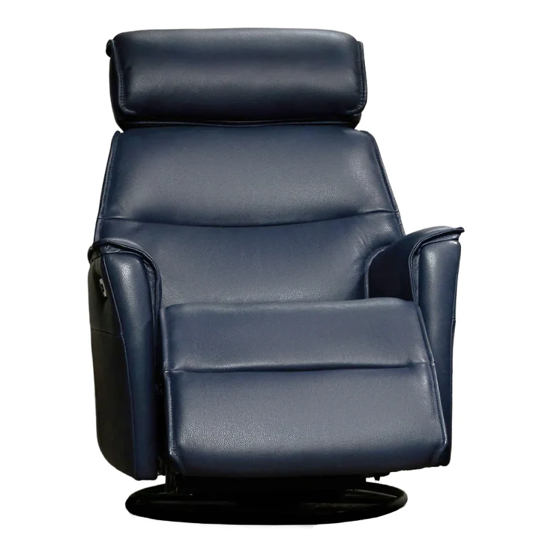 Fauteuil berçant, pivotant et inclinable motorisé en cuir - 900