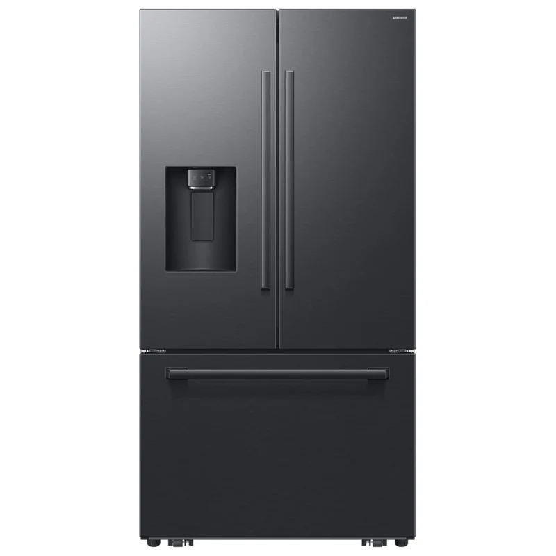 Réfrigérateur à portes françaises 36 po, 29 pi³ Acier noir mat avec Distributeur d'eau/glaçons Sphere Ice™ - Série Bespoke