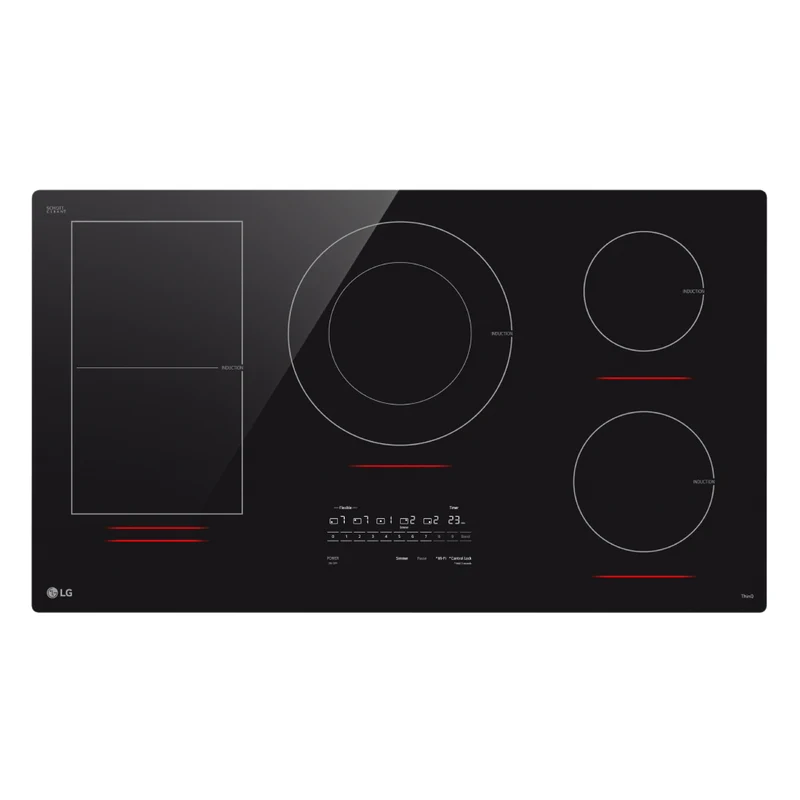 Plaque de cuisson à induction 36 po, Noir à 5 zones avec UltraHeat™ & SmoothTouch®