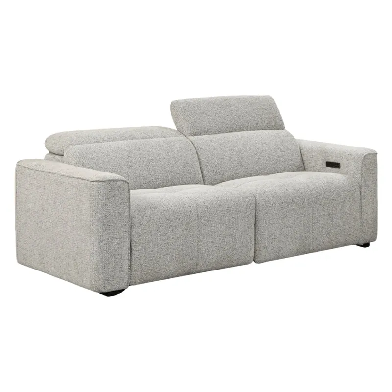 Sofa condo inclinable motorisé en tissu gris pâle - Londres