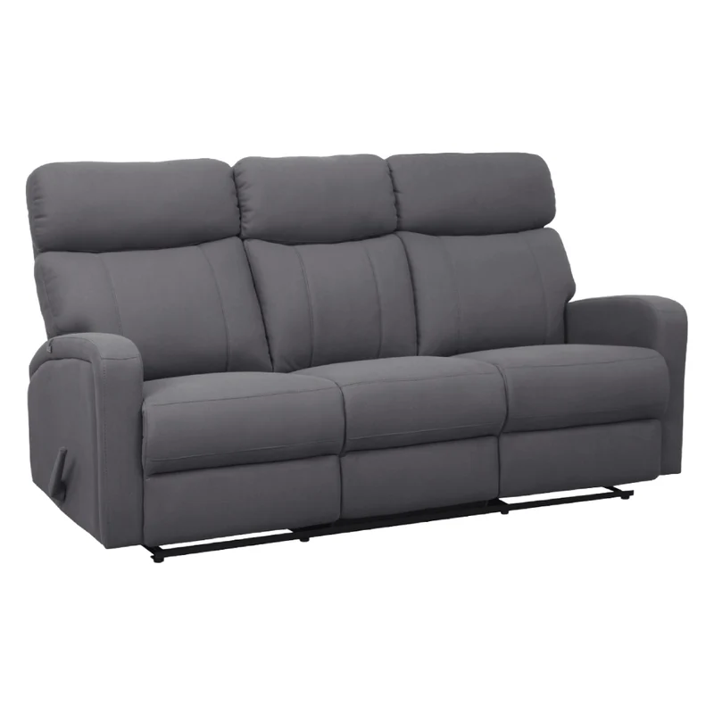 Sofa inclinable en tissu gris avec table centrale rabattable - Bordeaux