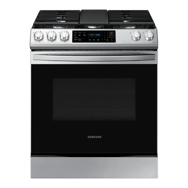 Cuisinière au gaz encastrable 30 po, 6,0 pi³ Inox avec Convection, Wi-Fi et plaque de cuisson intégrée