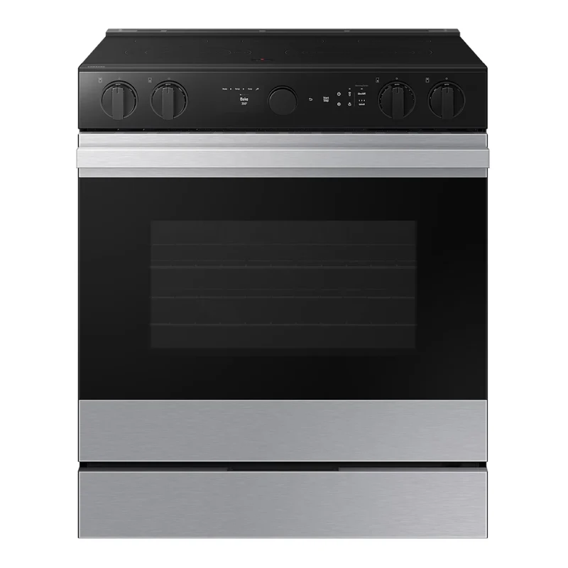 Cuisinière électrique encastrable 30 po, 6,3 pi³ Inox avec Air Fry et Wi-Fi - Série Bespoke