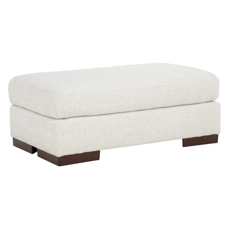 Ottoman en tissu Next‑Gen Nuvella blanc - Bethley