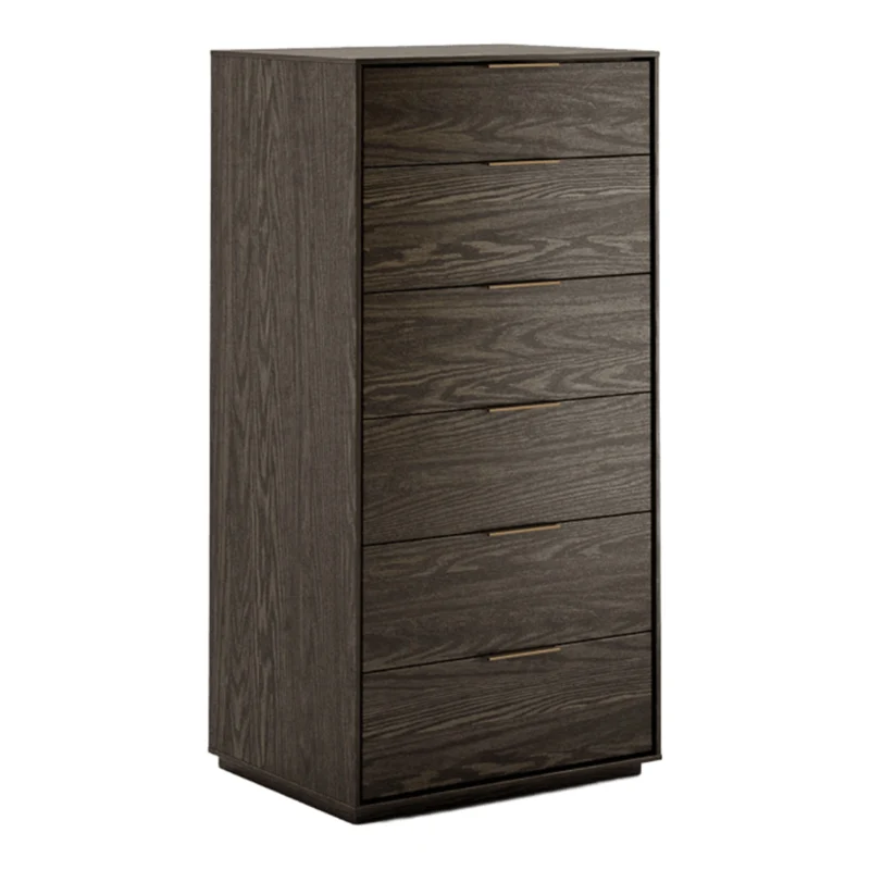 Commode à 6 tiroirs en bois de noyer foncé - Amelia