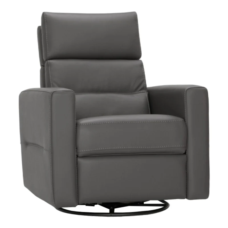 Fauteuil berçant, pivotant et inclinable motorisé en cuir - Portofino
