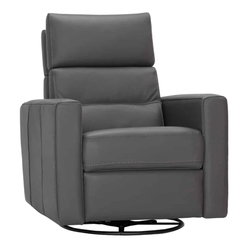 Fauteuil berçant, pivotant et inclinable motorisé en cuir - Montreal
