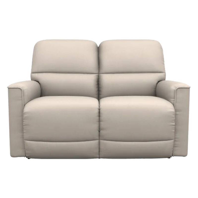 Causeuse inclinable motorisée en cuir beige avec ports USB intégrés - Cade