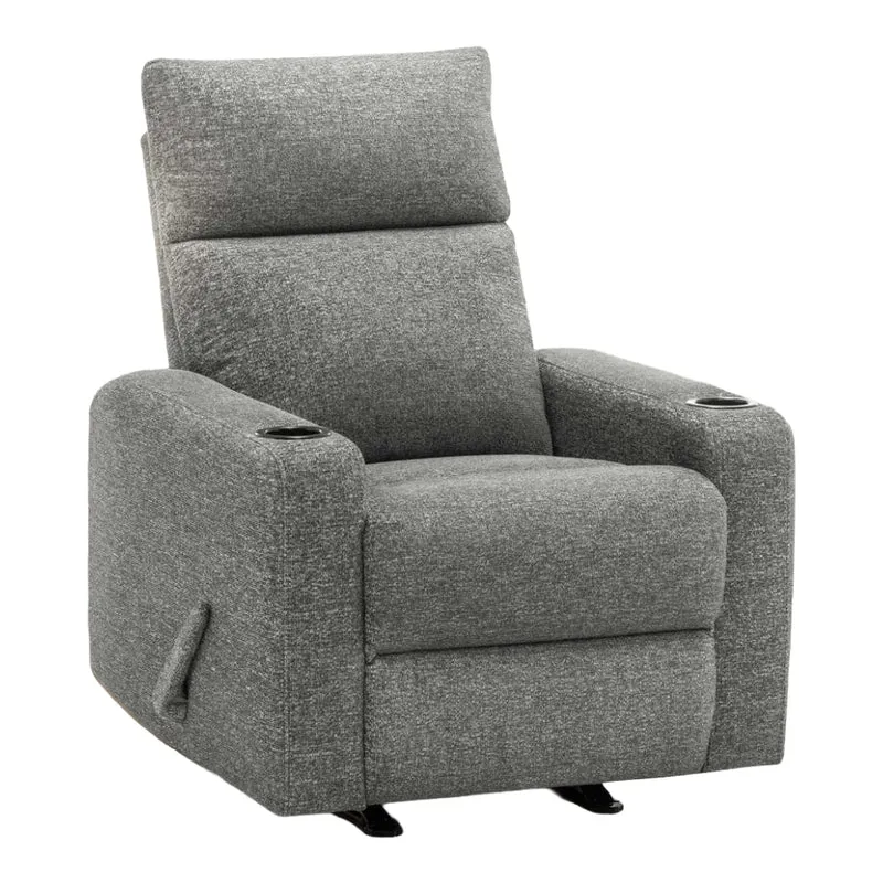 Fauteuil berçant et inclinable en tissu ou aspect cuir